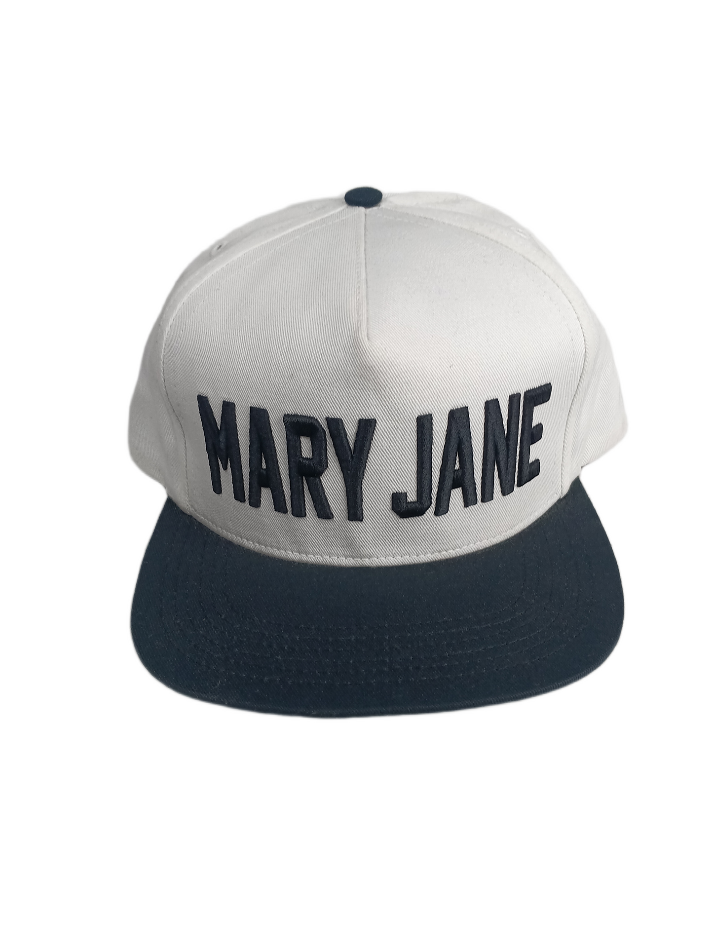 Primitive Mary Jane Black White Leaves Green Under Bill One Size Fits All Vintage Snapback Hat