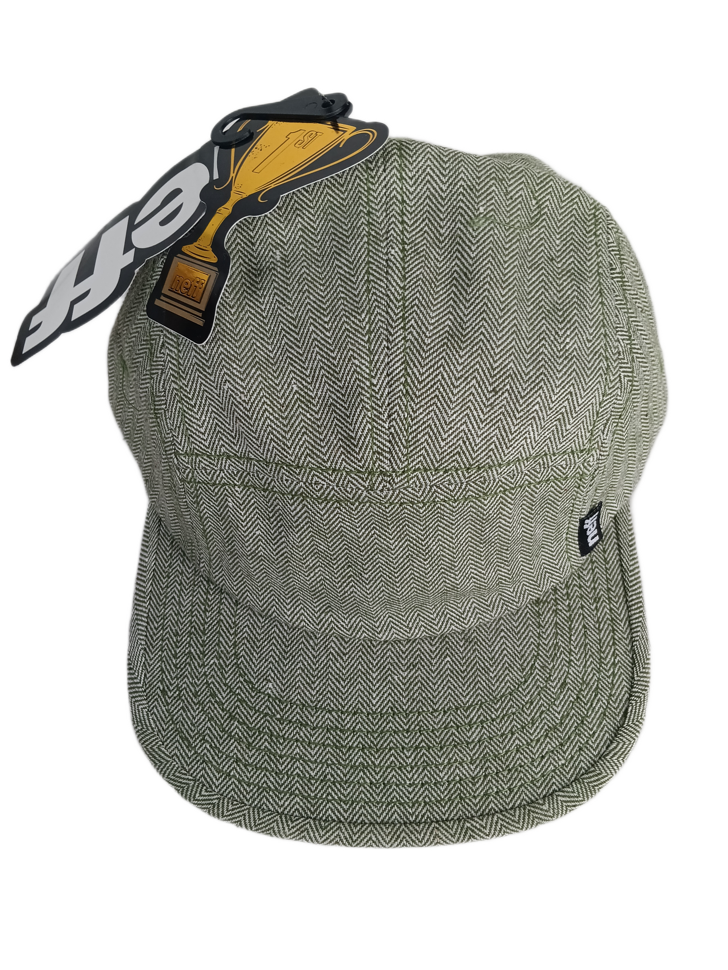 Neff Zag Camper Olive All Over Print Small Neff Logo One Size Fits All Vintage Five Panel Strapback Hat
