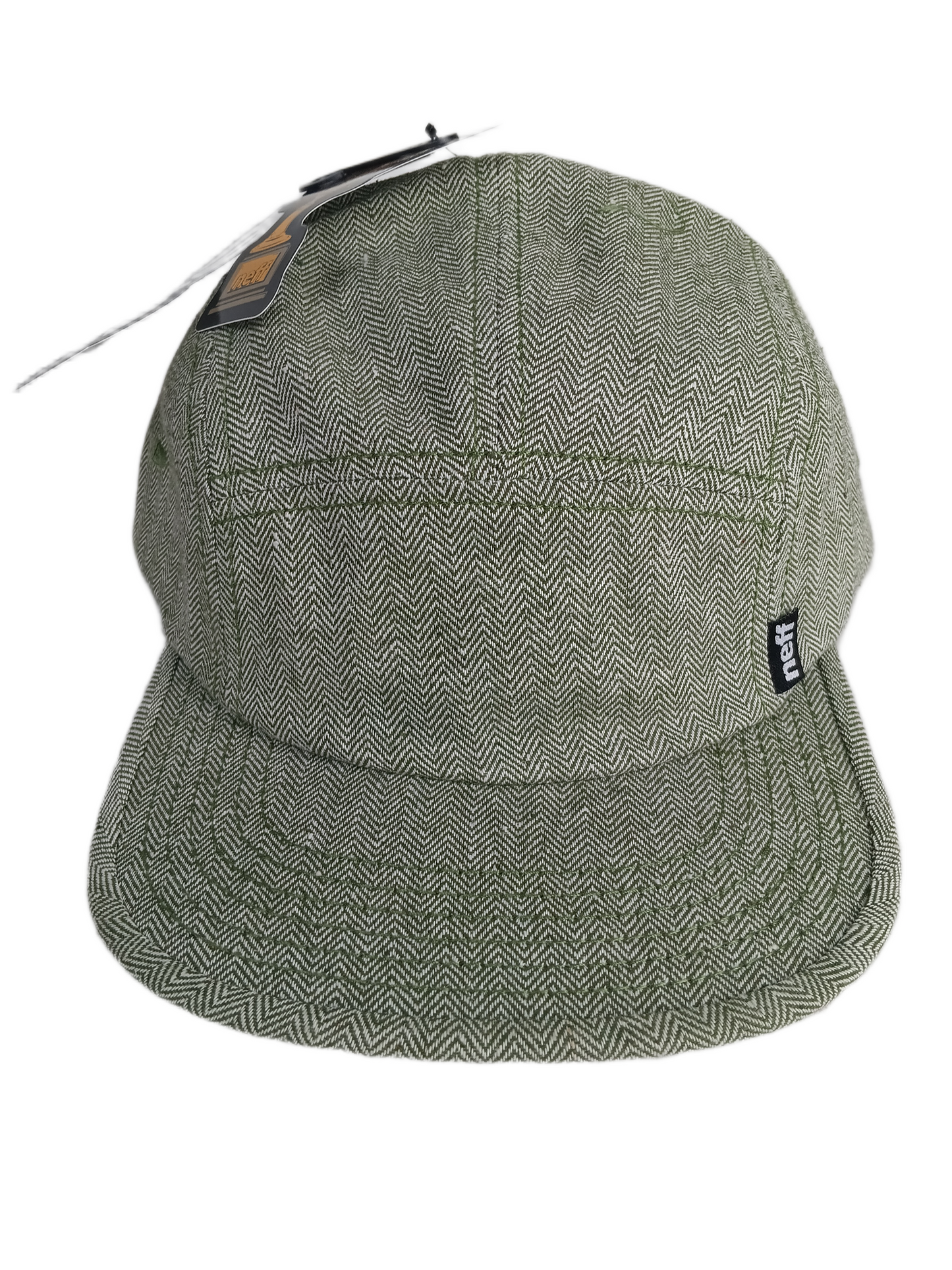 Neff Zag Camper Olive All Over Print Small Neff Logo One Size Fits All Vintage Five Panel Strapback Hat