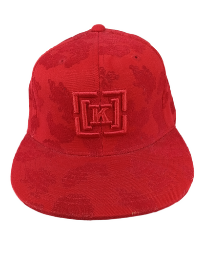 Krew Kr3w Bandana All Over Felt Print [K] Main Bracket Logo One Size Fits All Vintager Flexfit Hat