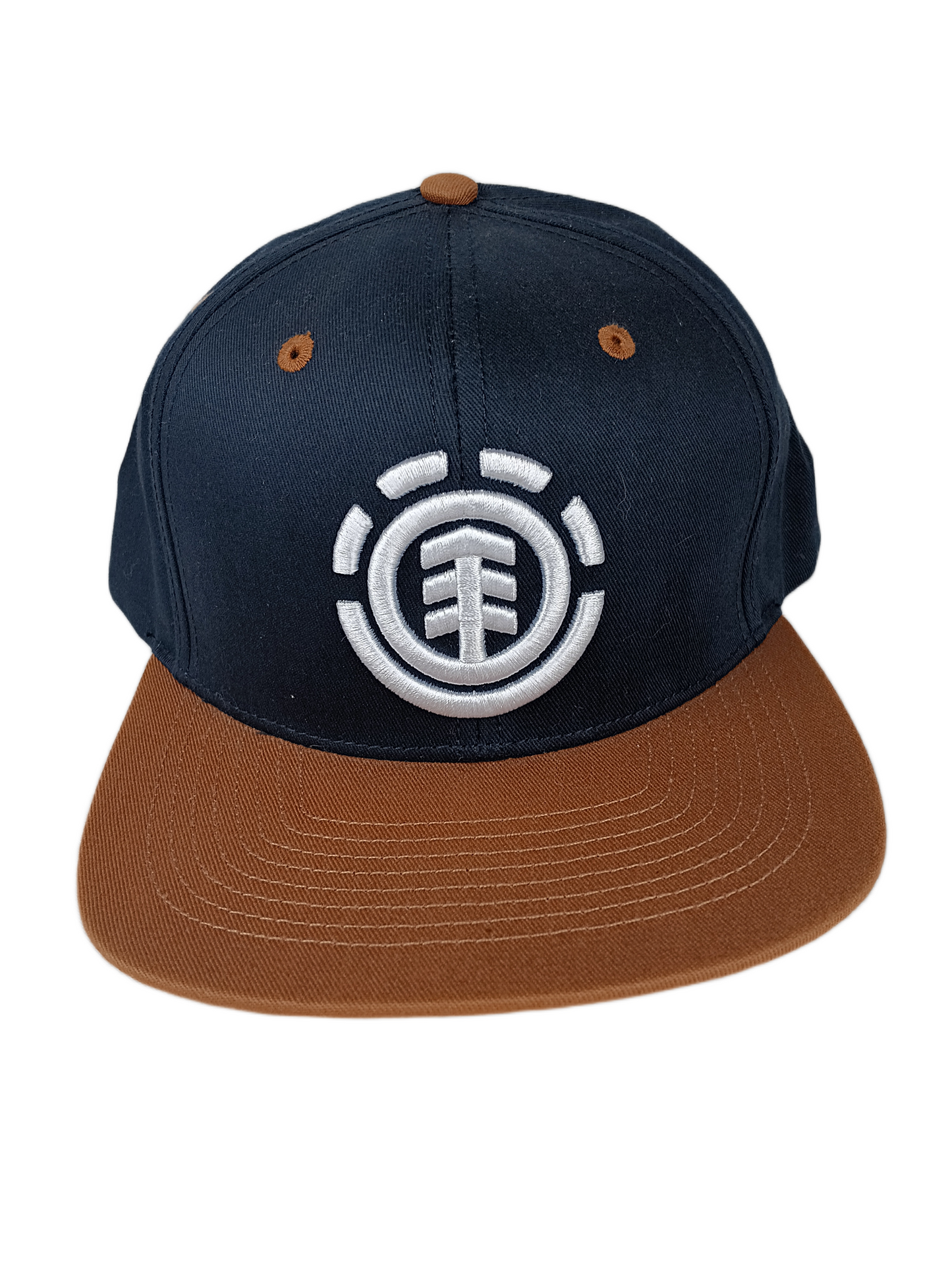 Element Thick Element Logo Tan White Navy One Size Fits All Vintage Snapback Hat