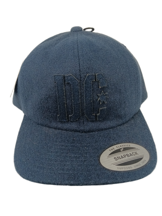 DC Sporto Navy Wool Large DC Logo One Size Fits All Vintage Yupoong Snapback Hat