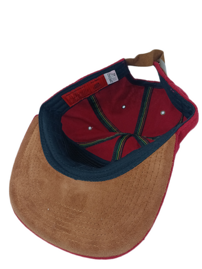 Official John Cardiel Premium Edge Burgundy Felt Red With Removable Mesh Backing Option One Size Fits All Vintage Leather Strapback Hat