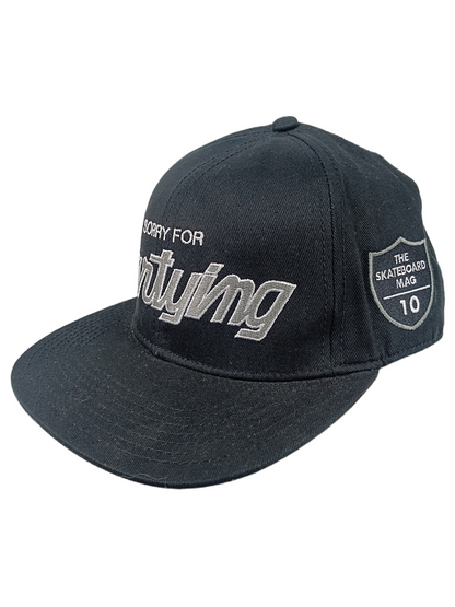 Official X The Skateboard Mag HWY 10 Patch Black White Silver One Size Fits All Vintage Snapback Hat