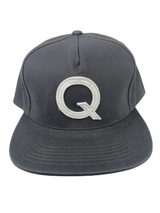 Quiet Life Q Grey White One Size Fits All Vintage Snapback Hat