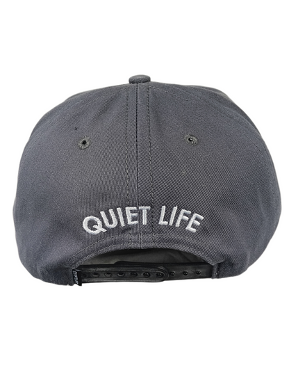 Quiet Life Q Grey White One Size Fits All Vintage Snapback Hat