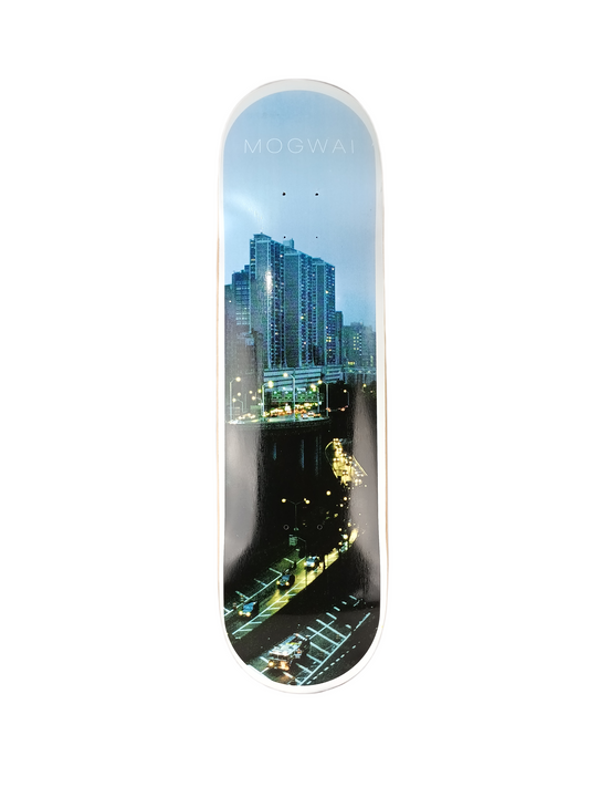 Mogwai X Focus Hardcore Will Never Die Freeways White Blue Multi Size 8.5" Vintage NOS Deck