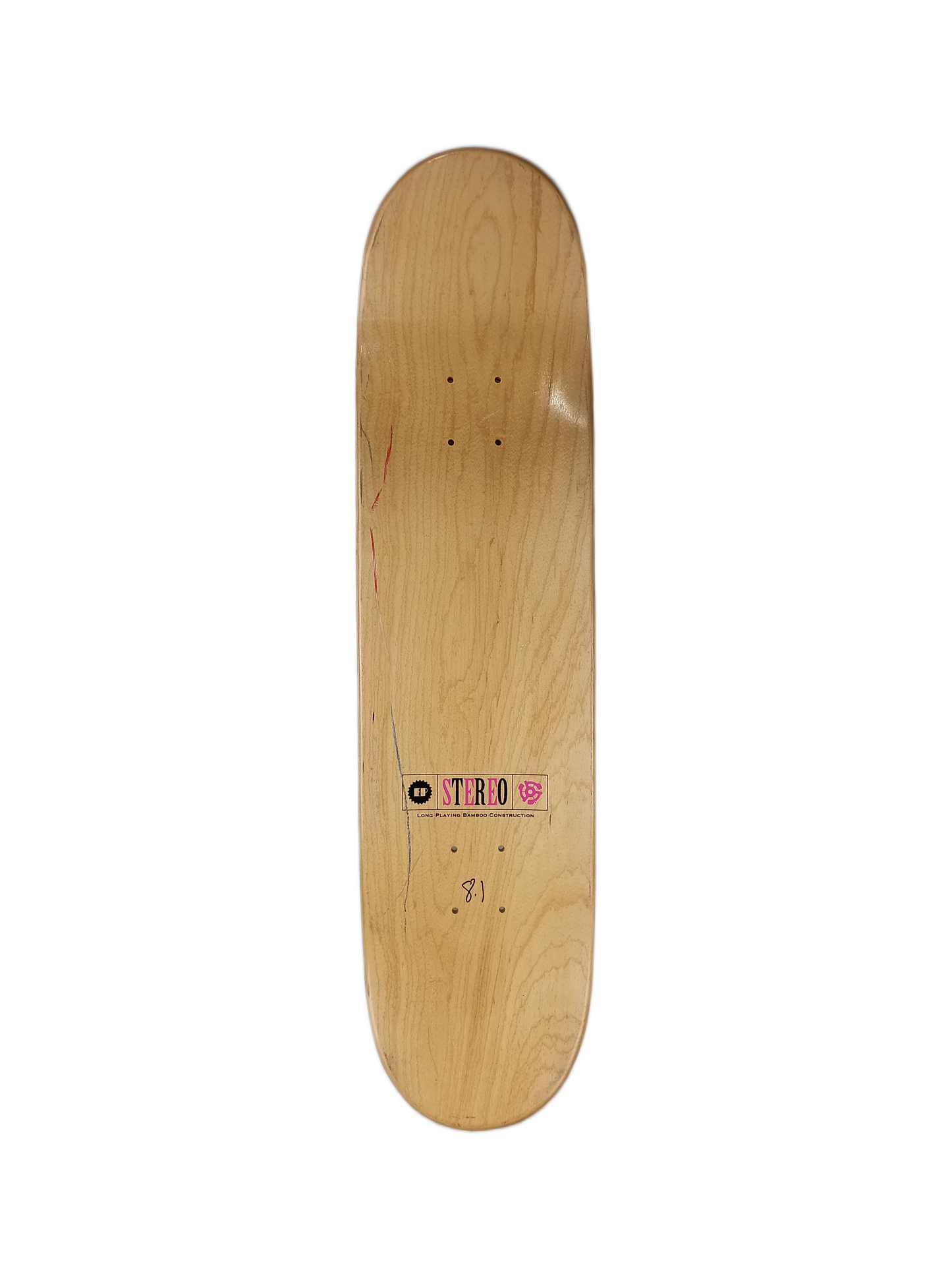 Stereo Arrows Black White Pink Yellow Size 8.1" Vintage NOS Deck