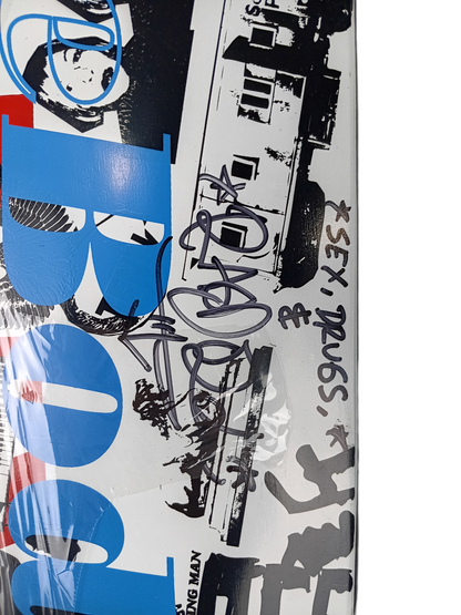 Black Label Sing The Body Electric Autographed Sex Drugs & Ragdoll By Ragdoll Black White Multi Size 7.75" Vintage NOS Deck