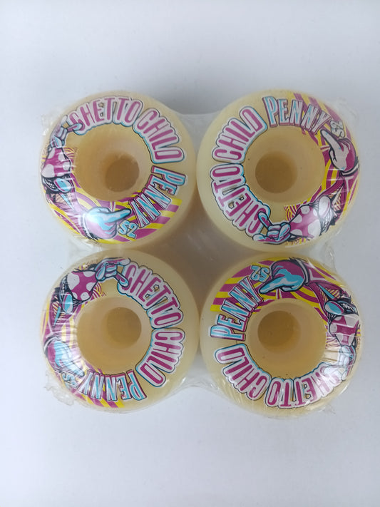 Ghetto Child Tom Penny Mushroom Man Purple White Blue Size 52MM Vintage NOS Wheels