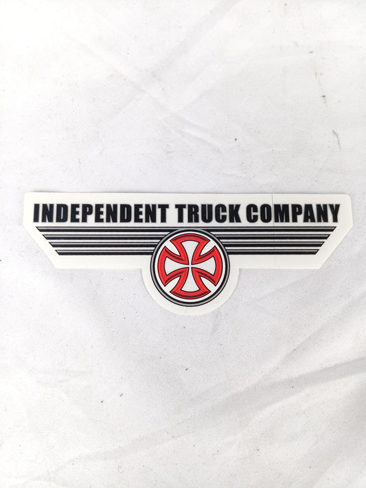 Independent Truck Company Iron Cross Wing Clear Red Black 5" X 2" Vintage NOS Sticker