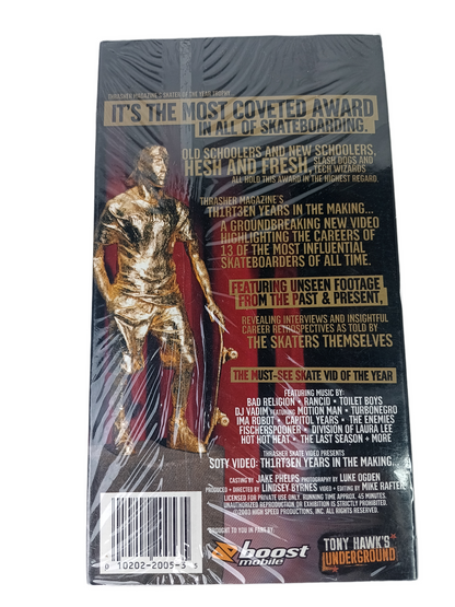 Thrasher Magazine Thirteen S.O.T.Y. Th1rt3en Years in The Making Skater Of The Year Vintage NOS Factory Sealed VHS Video 2003