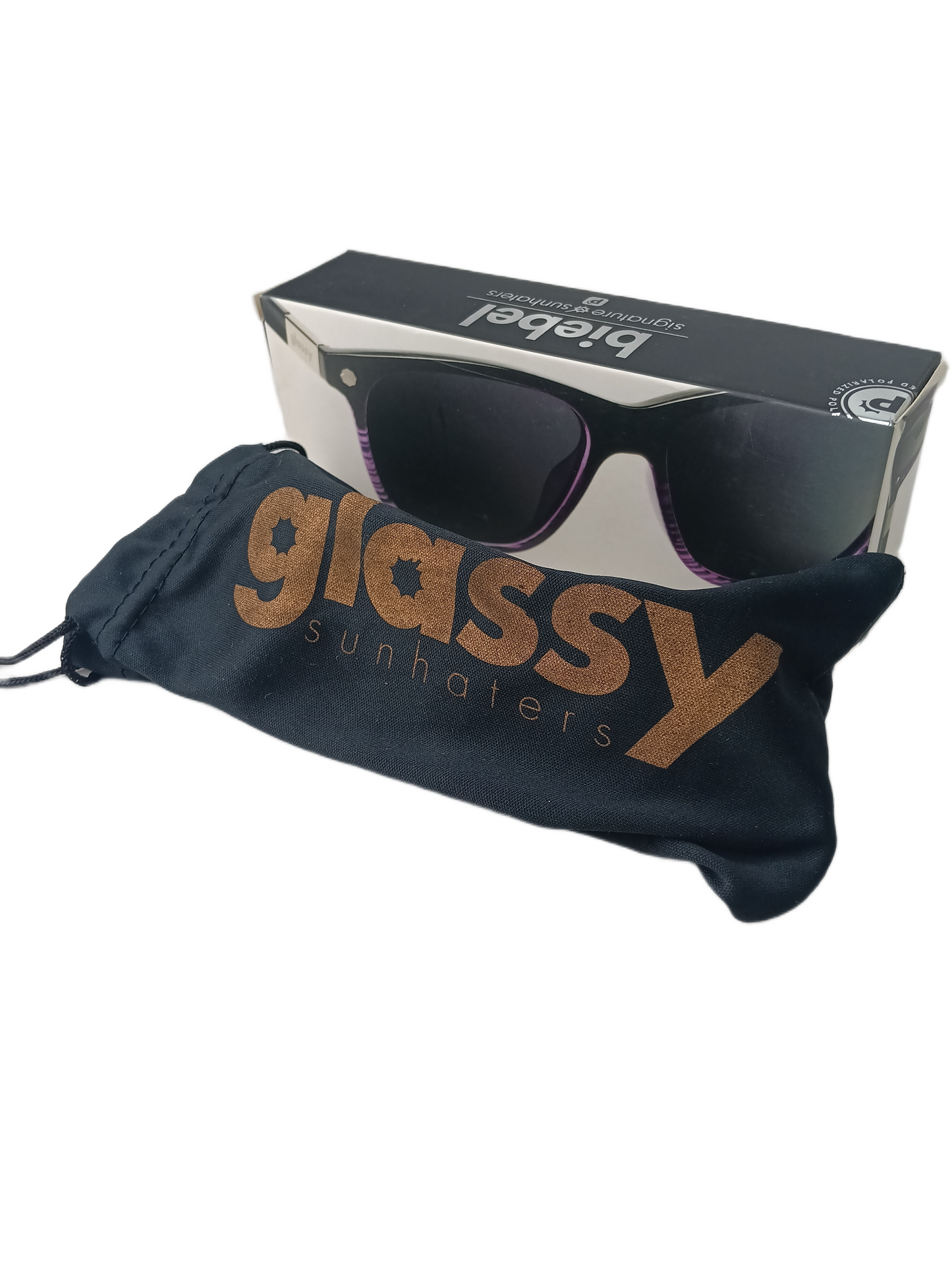 Glassy Brandon Biebel Signature Sunhaters Purple Black Polarized Sunglasses