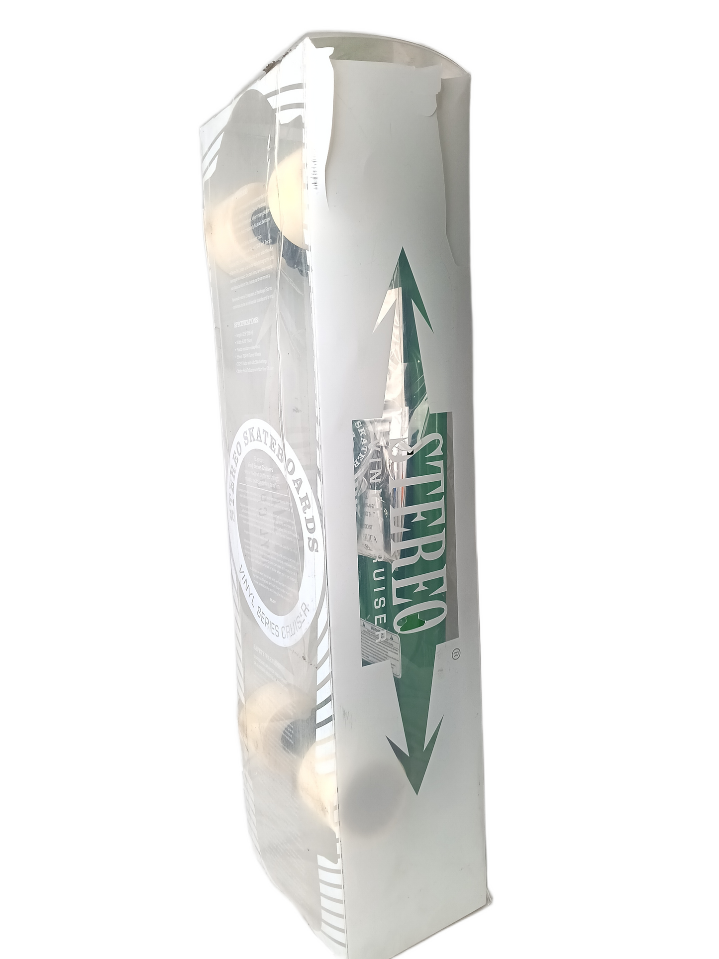 Stereo Skateboards Vinyl Cruiser Series Kelly Green Black White Vintage Vinyl Cruiser Complete In Original Case With Sunglasses & Sticker Pack