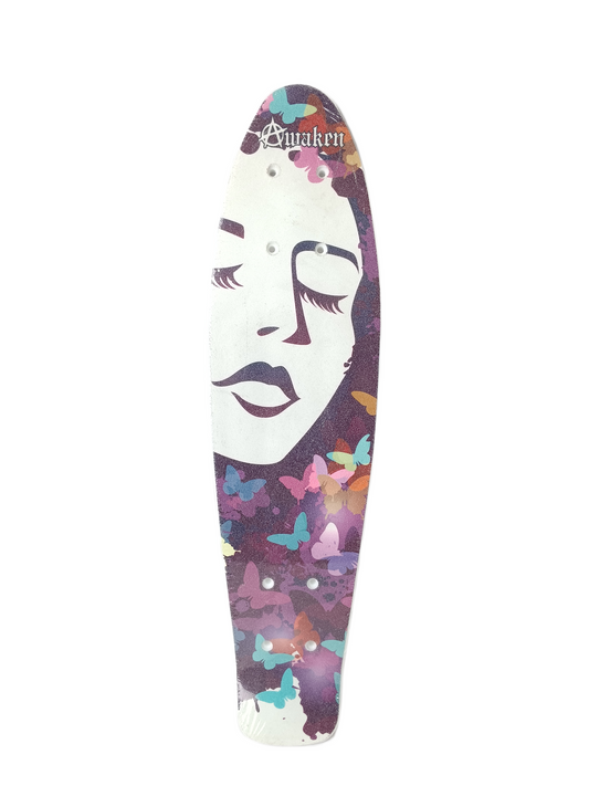 Awaken Girl W Butterfly Hair Size 5.75" Vintage NOS Factory Sealed Vinyl Cruiser Deck