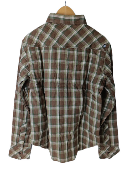 Element Chocolate Plaid Size M L/s Vintage Button Up Flannel Shirt