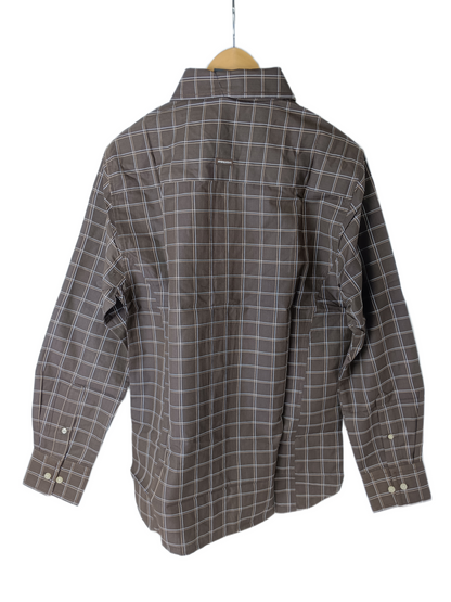 Ambiguous Apparel Cross Brown Plaid L/s Vintage Button Up Flannel