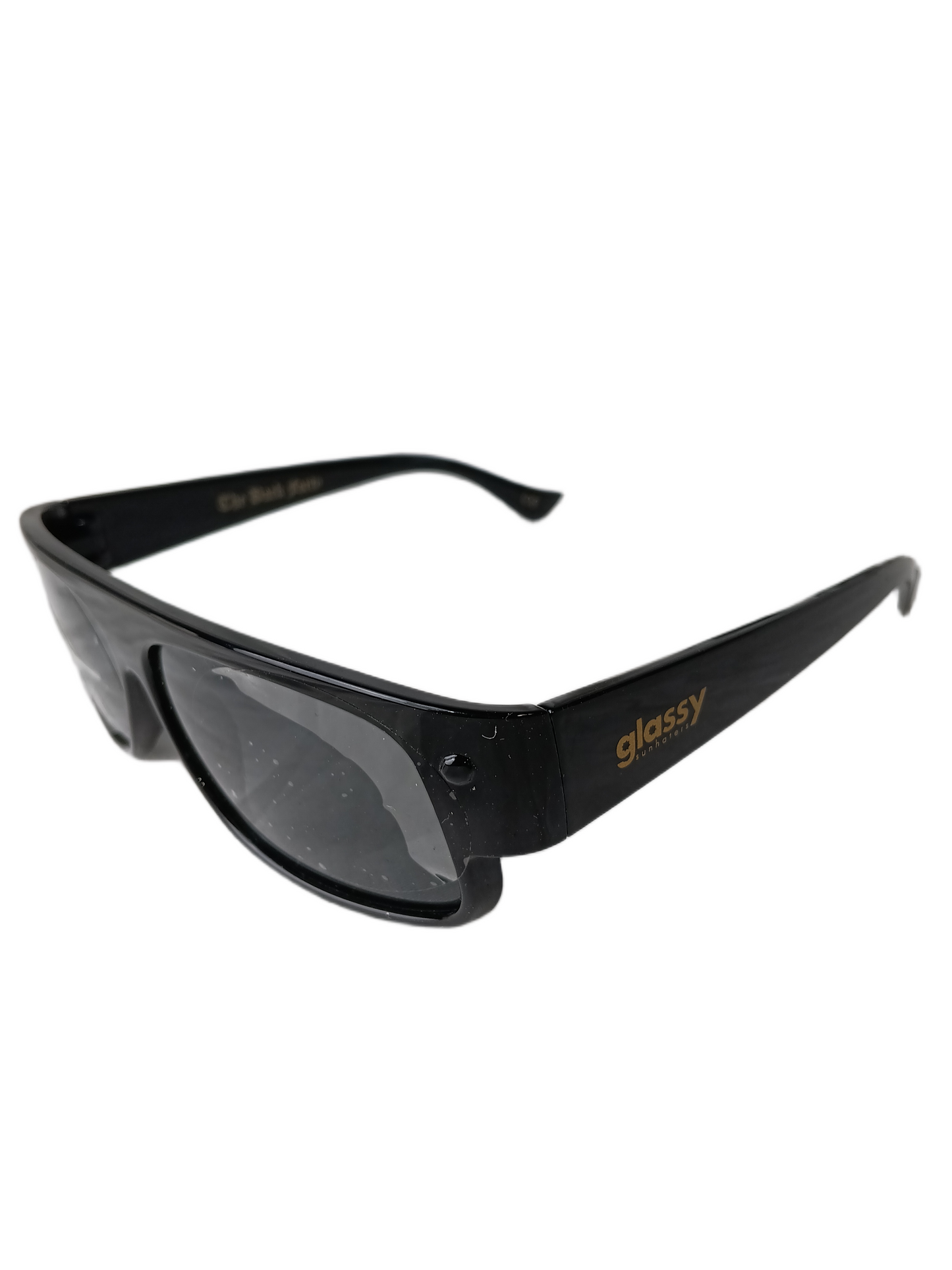 Glassy The BackForty Todd Bratrud Eazy-E Box Artwork Black Gold Vintage Sunglasses