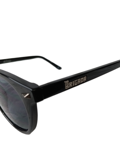 Brigada Eyewear Ali Boulala Signature Sunglasses Black Silver Vintage Sunglasses