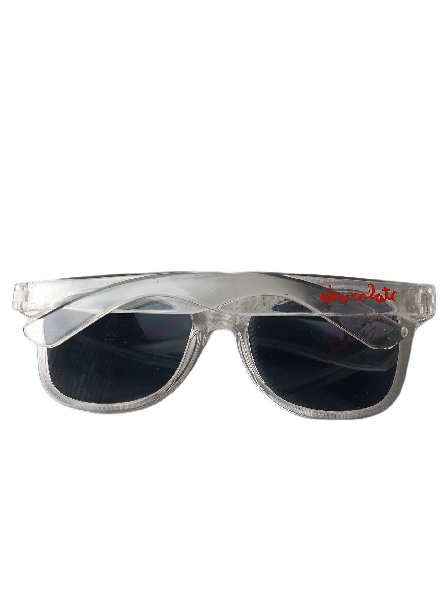 Chocolate Shades Transparent Red Chocolate Logo Vintage Sunglasses