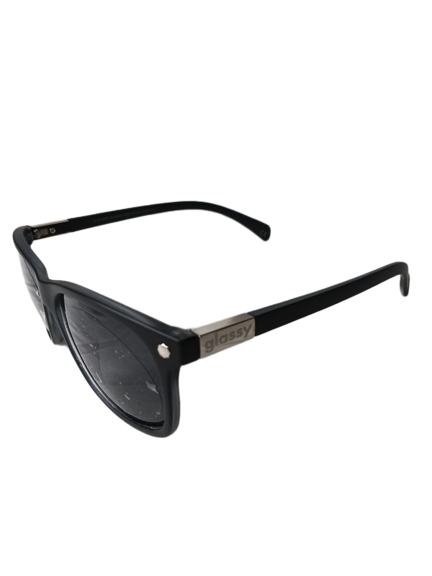 Glassy Brandon Biebel Signature Sunhaters Black Silver Vintage Sunglasses