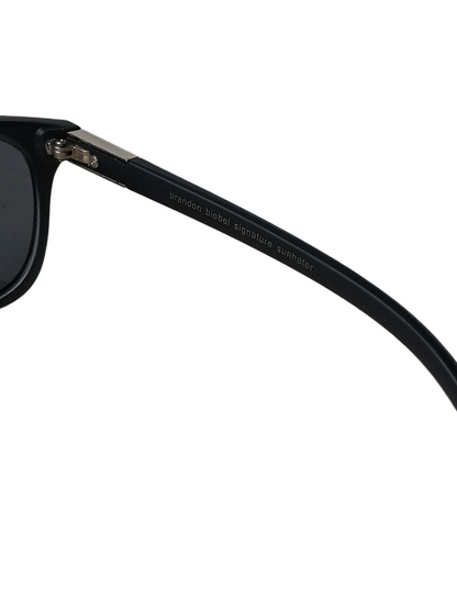 Glassy Brandon Biebel Signature Sunhaters Black Silver Vintage Sunglasses