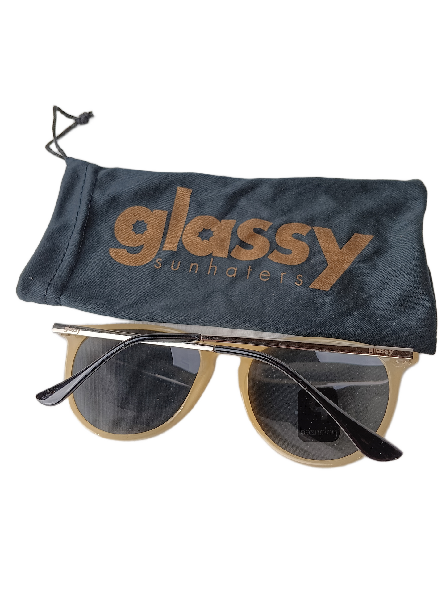 Glassy Mikey Taylor Signature Sunhaters Tan Silver Vintage Sunglasses