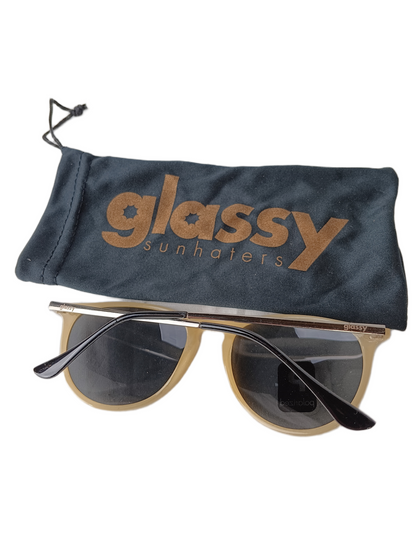 Glassy Mikey Taylor Signature Sunhaters Tan Silver Vintage Sunglasses