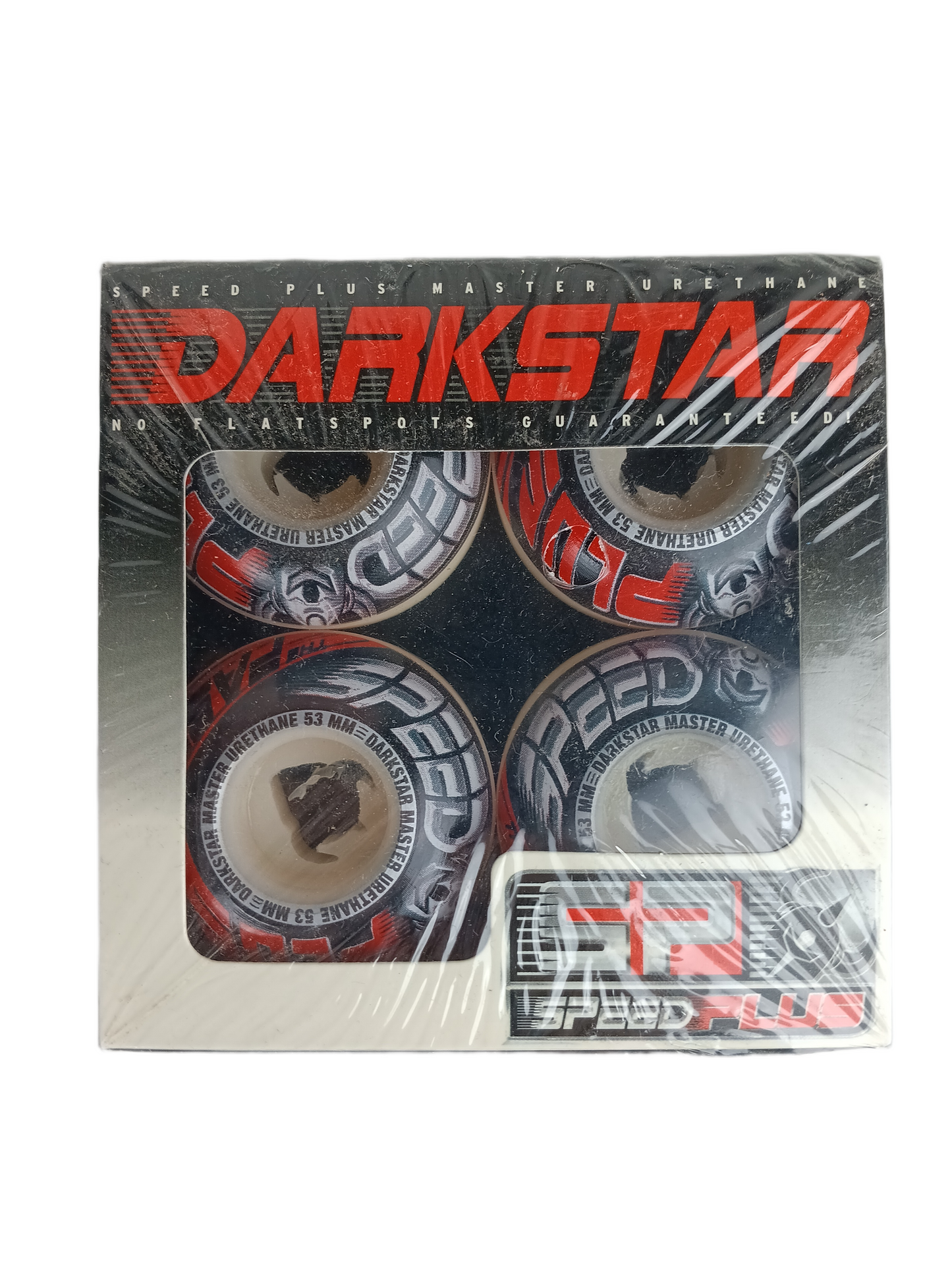 Darkstar Speed Plus Master Urethane Black Red Silver Size 52MM Vintage NOS Wheels