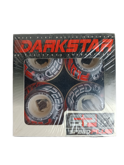 Darkstar Speed Plus Master Urethane Black Red Silver Size 52MM Vintage NOS Wheels