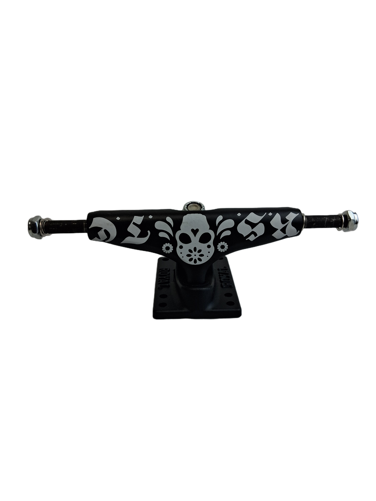 Royal Dia De Los Muerte Skull Black White Size 7.75" Vintage NOS Trucks