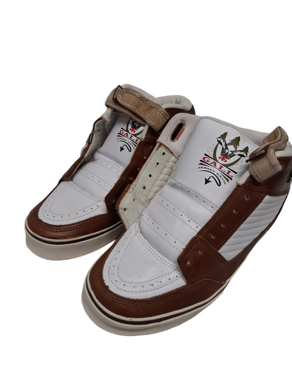 Ipath Fred Gall Jersey Devil High Mahogany Leather Brown White US Mens Size 10 Vintage Unreleased Sample Shoes