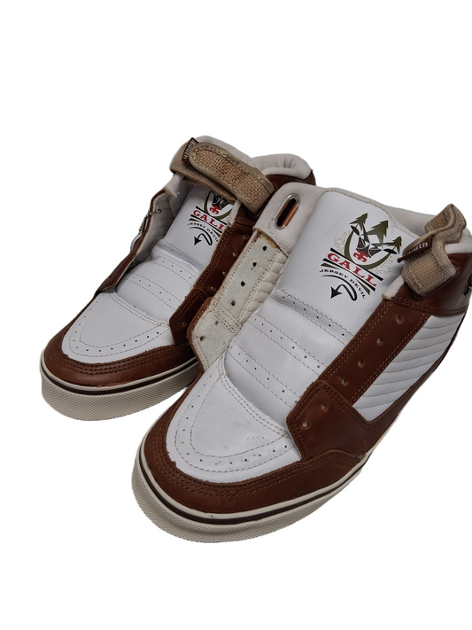 Ipath Fred Gall Jersey Devil High Mahogany Leather Brown White US Mens Size 10 Vintage Unreleased Sample Shoes