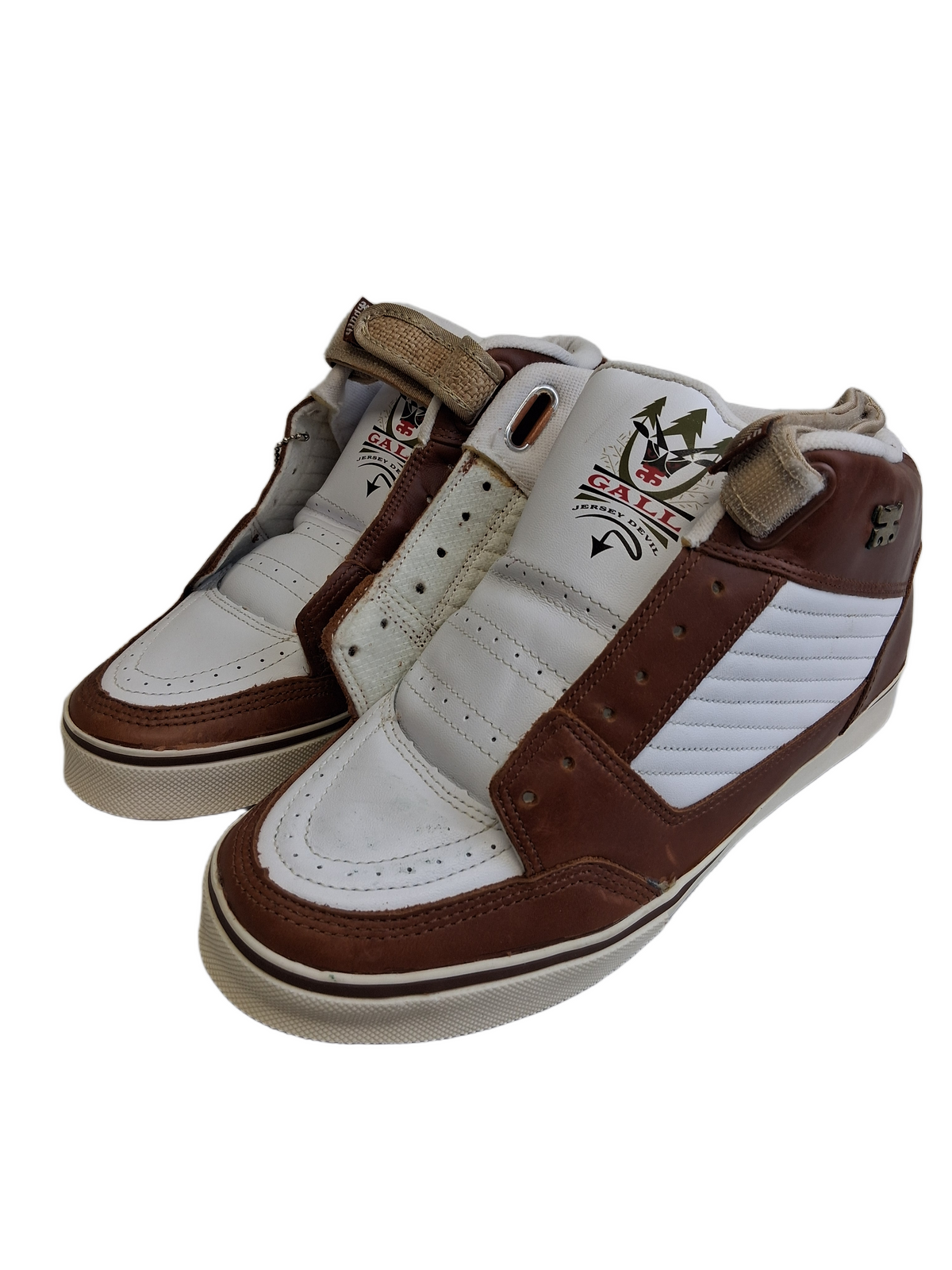 Ipath Fred Gall Jersey Devil High Mahogany Leather Brown White US Mens Size 10 Vintage Unreleased Sample Shoes