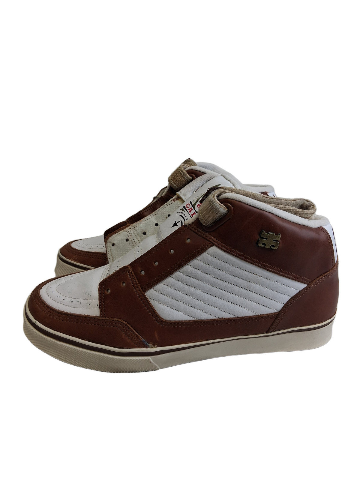 Ipath Fred Gall Jersey Devil High Mahogany Leather Brown White US Mens Size 10 Vintage Unreleased Sample Shoes