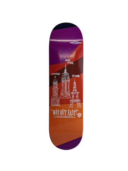 Stereo Way Out East Video Red Purple Multi Size 8.125" Vintage NOS Deck
