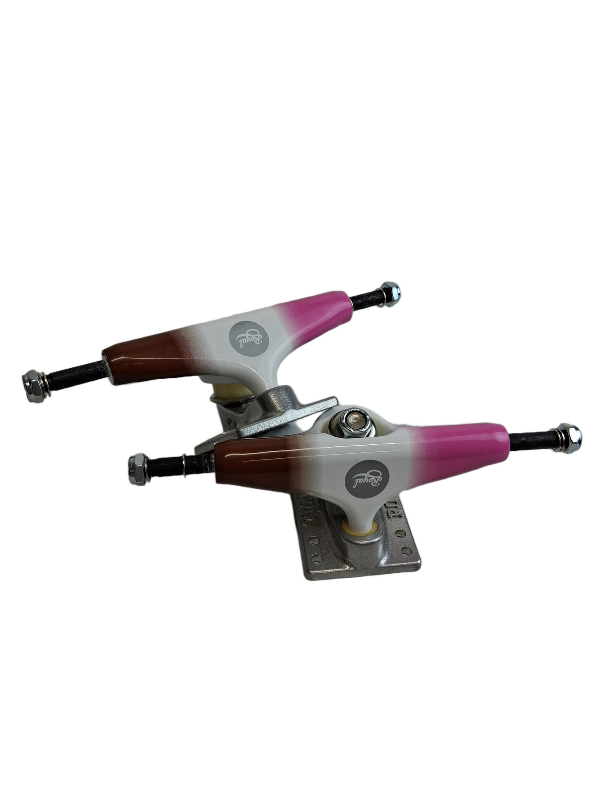 Royal Neapolitan Brown White Pink Size 7.6875" Axle Vintage NOS Trucks