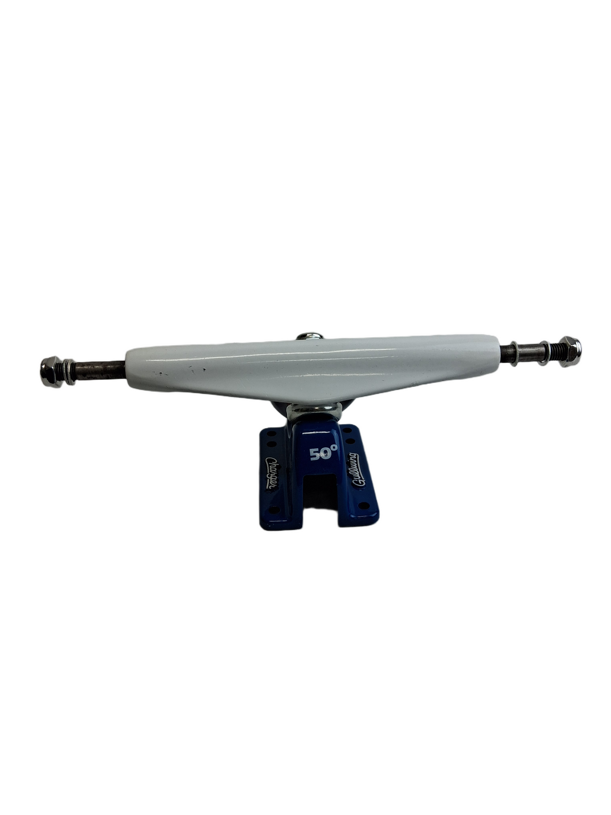 Gullwing Original Neil Carver Charger White Dipped Blue 10" 50º Reverse Kingpin Vintage NOS Longboard Trucks