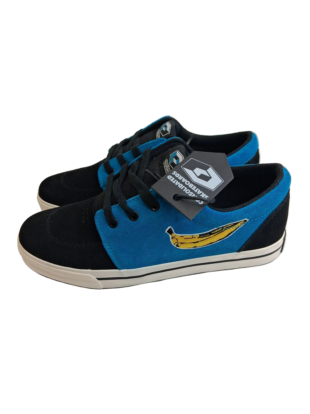 Consolidated Skateboards Don't Do it BS Drunk 3 Shoes Black Blue Banana US Mens Size 8 Classic Shoes