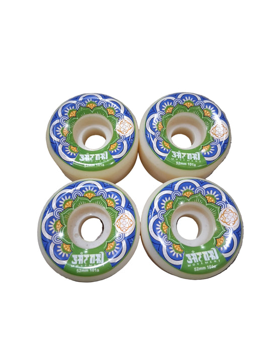Satori Movement Chakra Mandala Blue Green White Size 52MM 101A Vintage NOS Wheels