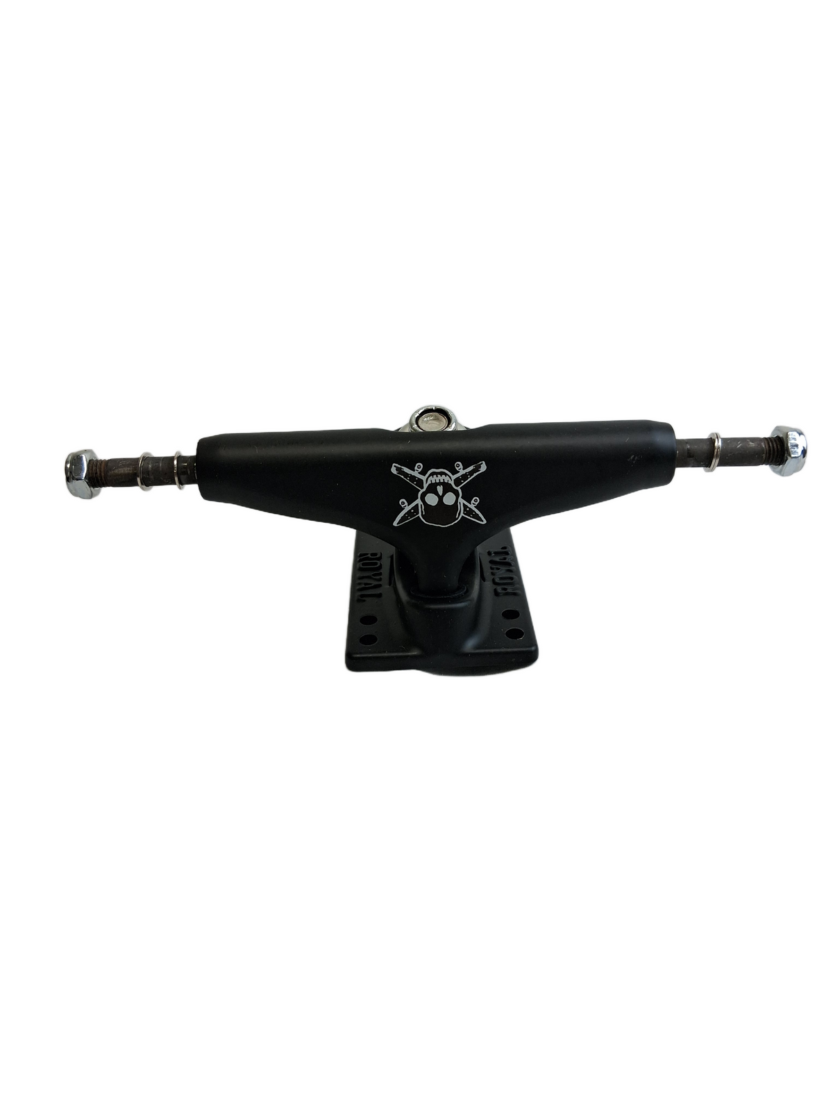Royal X Fourstar Skull & Crossboards Logo Black Blackhite Size 127 5.0 Size 7.75" Axle Vintage NOS Trucks