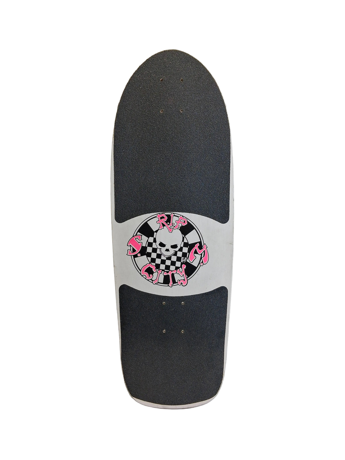 Santa Monica Rip City Skates Original X Black Flag Autographed And Personalized By Chuck Dukowski "Reason For Living!" Multi Vintage NOS Deck 1983 Art by Raymond Pettibon