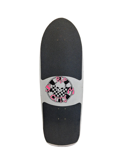 Santa Monica Rip City Skates Original X Black Flag Autographed And Personalized By Chuck Dukowski "Reason For Living!" Multi Vintage NOS Deck 1983 Art by Raymond Pettibon