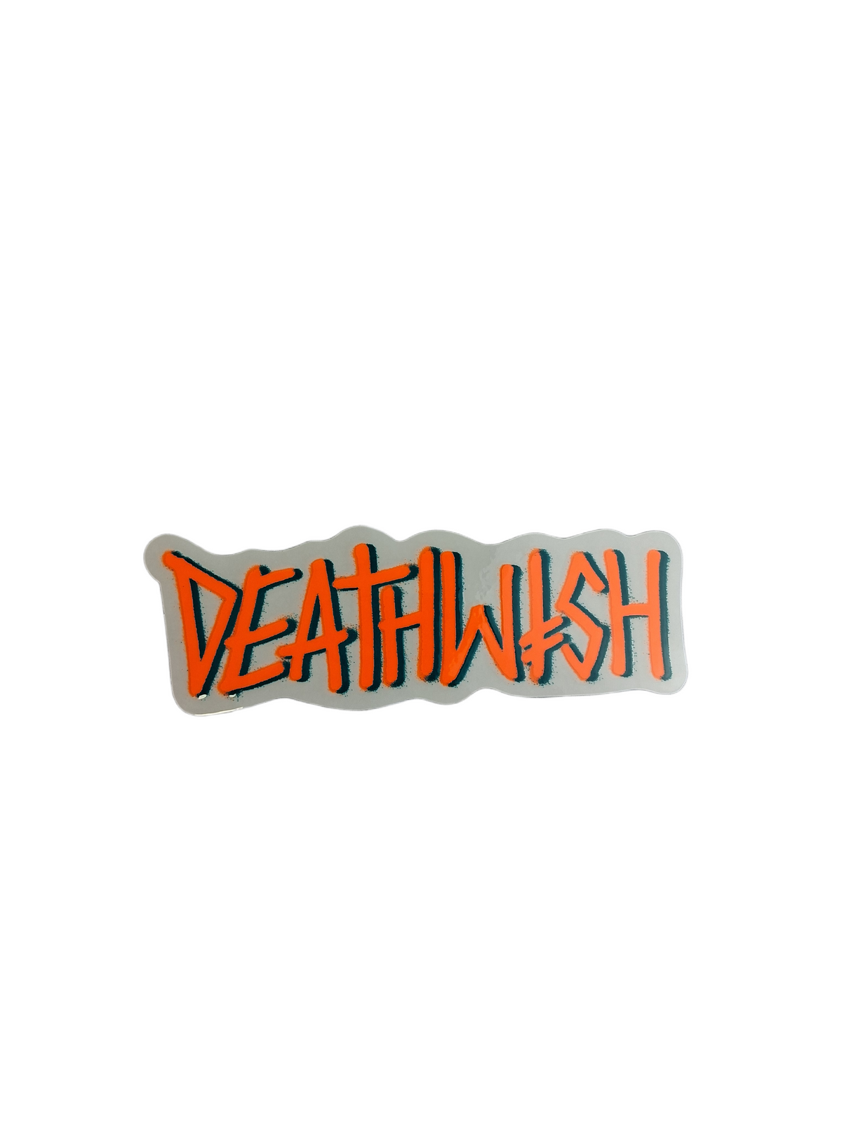 Deathwish Deathwish Spray Clear Orange Blue 6.4" X 2" Vintage NOS Sticker