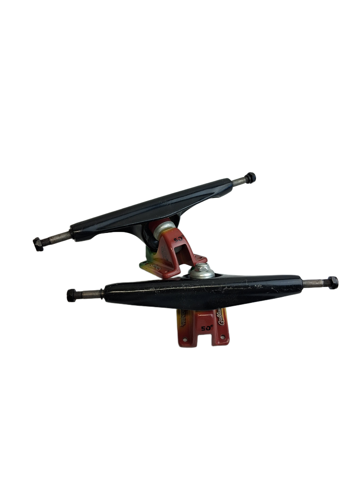 Gullwing Neil Carver Charger 50 Rasta Red Green Yellow Black 10" Reverse Kingpin Vintage Longboard Trucks