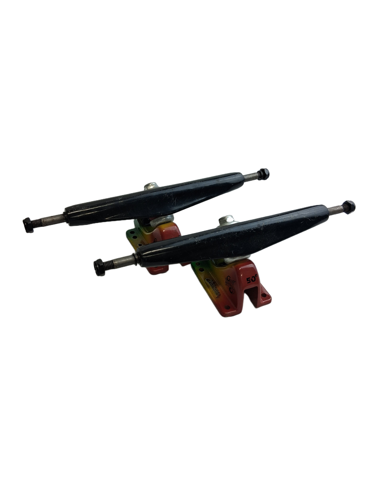 Gullwing Neil Carver Charger 50 Rasta Red Green Yellow Black 10" Reverse Kingpin Vintage Longboard Trucks