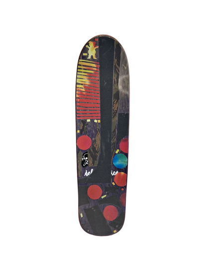 Chocolate Justin Eldridge 20 Years Purple Woodgrain White Red Size 9" Vintage NOS Gripped Deck