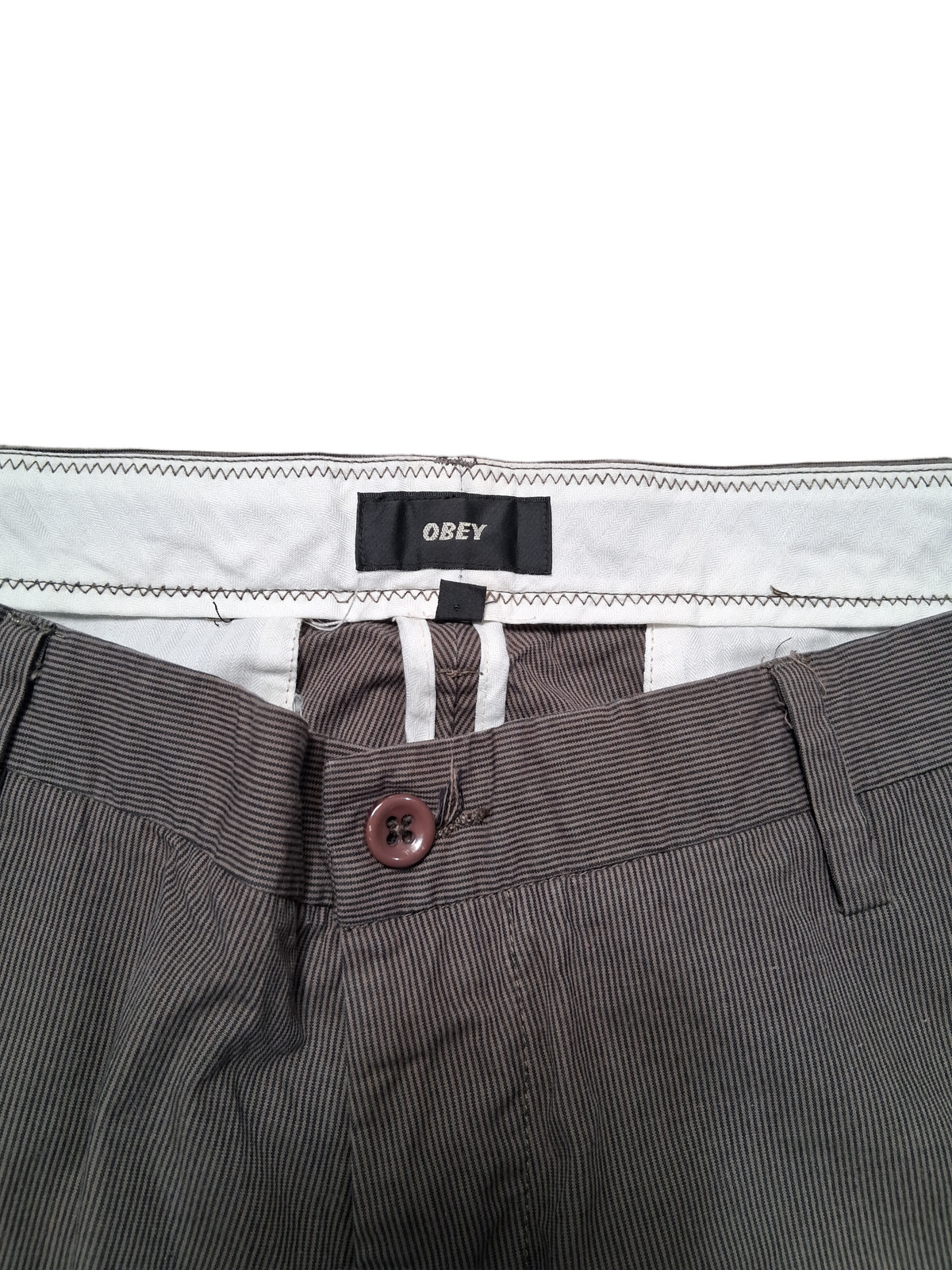 Obey Obey Posse Herringbone Mens Size 38 Vintage Pants