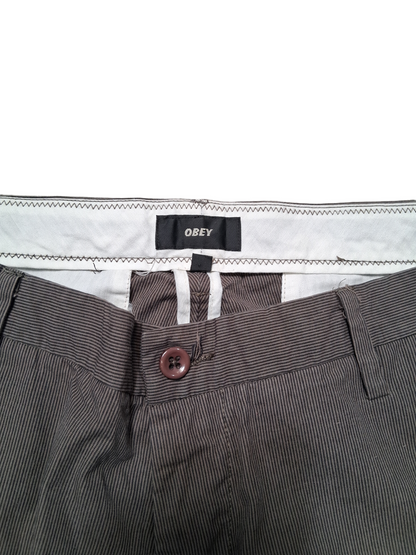 Obey Obey Posse Herringbone Mens Size 38 Vintage Pants
