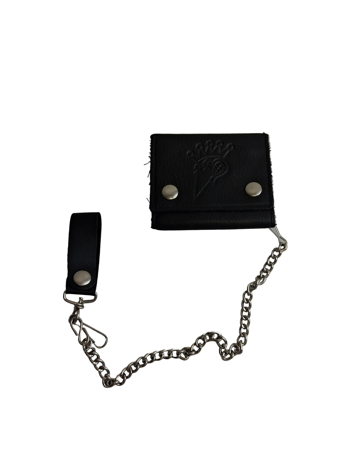Grind King Original Grind King Wood Pecker Logo Black Leather Vintage Chain Wallet